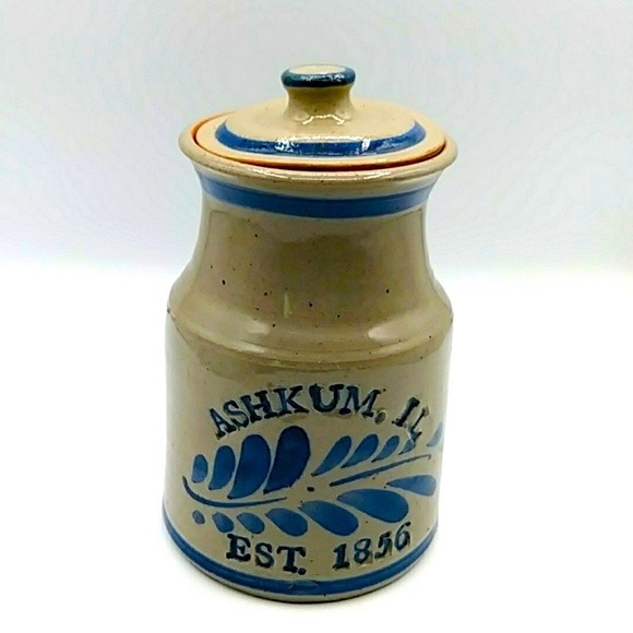 Ashkum Other - Ashkum, IL. Pottery Salt Crock